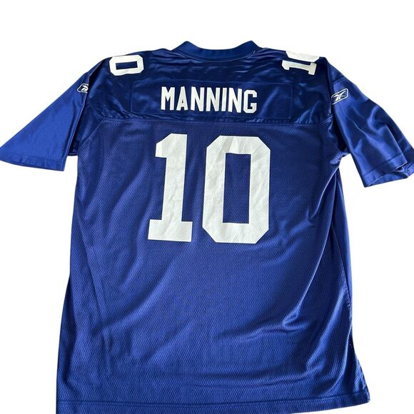 Vintage Eli Manning New York Giants Blue Jersey Men’s XXL Reebok NFL On Field - Picture 3 of 12